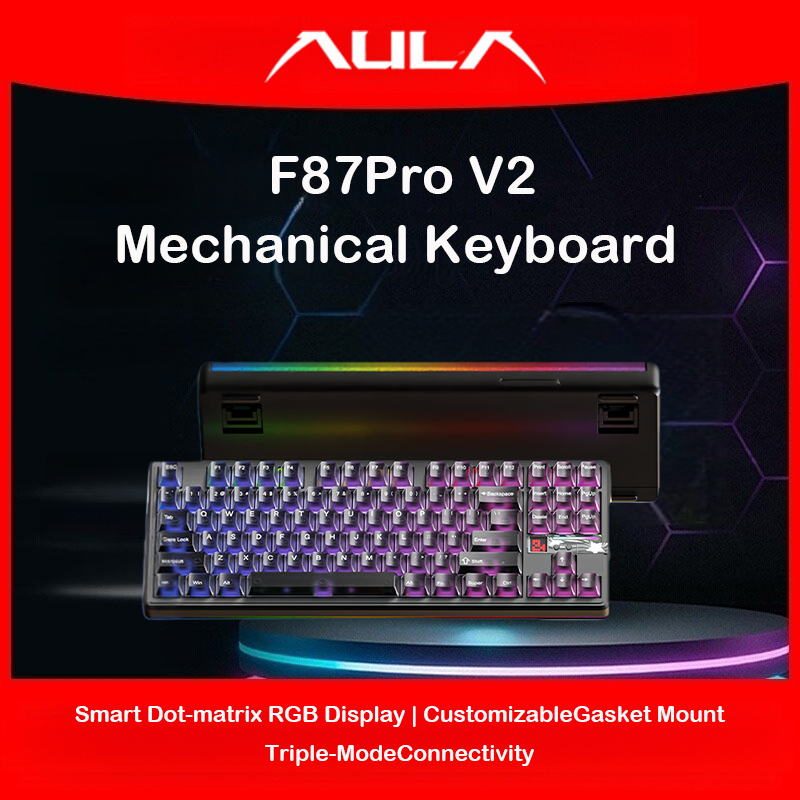 لوحة مفاتيح ميكانيكية AULA F87 - مراجعة Gaming Keyboard Hot Swappable وسعره