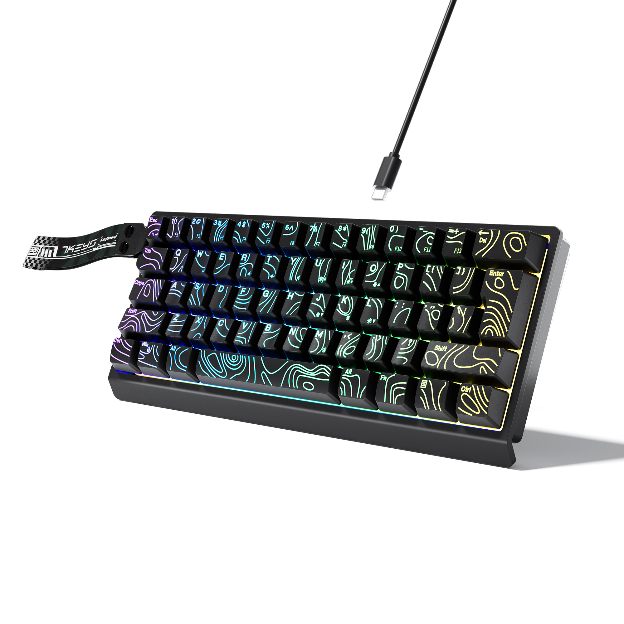 لوحة مفاتيح سلكية مدمجة بنسبة  - مراجعة Keyboard Gaming Blue Switch وسعره