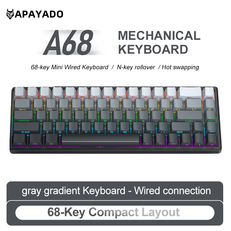 لوحة مفاتيح ميكانيكية سلكية AP - مراجعة Keyboard Gaming Blue Switch وسعره